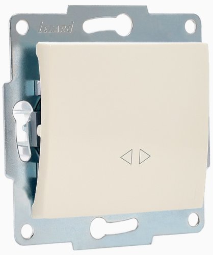 Переключатель без рамки Lezard Karina 1-кл. перекрестный кремовый картинка